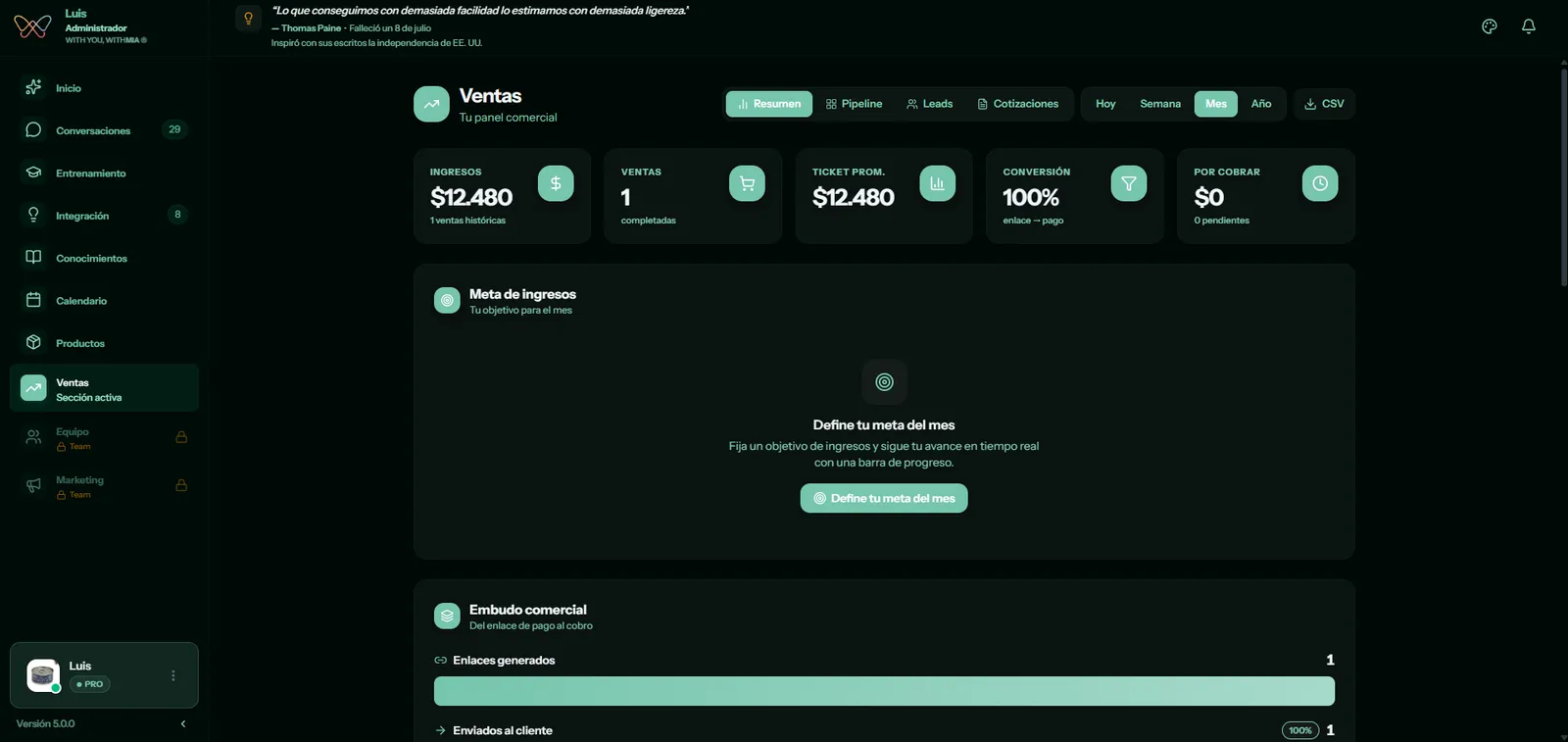 WITHMIA — Vende y cierra en el mismo chat